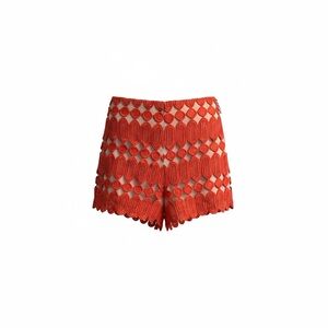 English Factory High Waist Orange Lace shorts